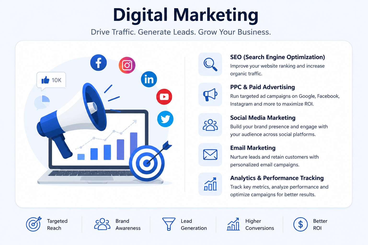 Digital marketing and business analytics course visual